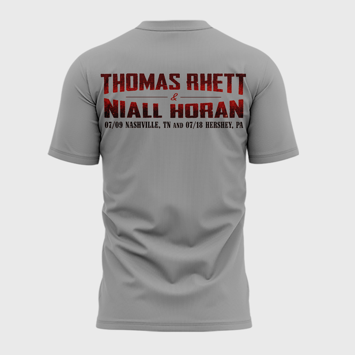 Exclusive Version Thomas Rhett x Niall Horan Nashville,TN Gray Tshirt 2026