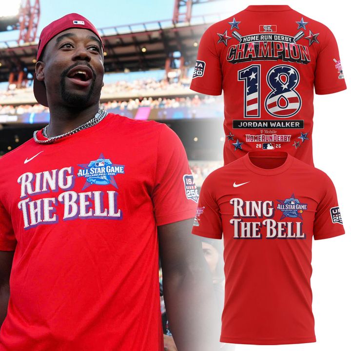 2026 T-Mobile Home Run Derby Champion Jordan Walker Double-Sided Red T-Shirt V1