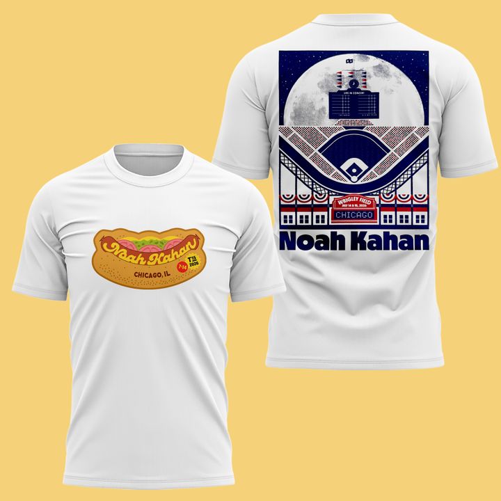 Noah Kahan's 'Great Divide Tour' coming to Chicago | Wrigley Field White Tee