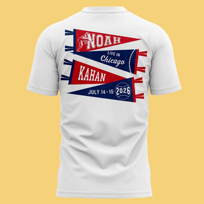 2. Noah Kahan's 'Great Divide Tour' coming to Chicago | Wrigley Field White Tee