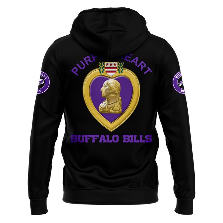 Buffalo Bills Purple Heart Tribute Hoodie 2026