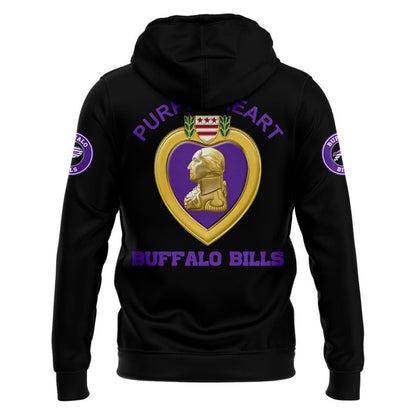 Buffalo Bills Purple Heart Tribute Hoodie 2026