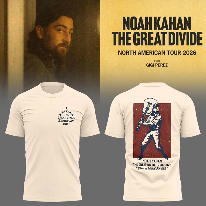 30. Noah Kahan North American -  The Great Divide Tour 2026 T-Shirt