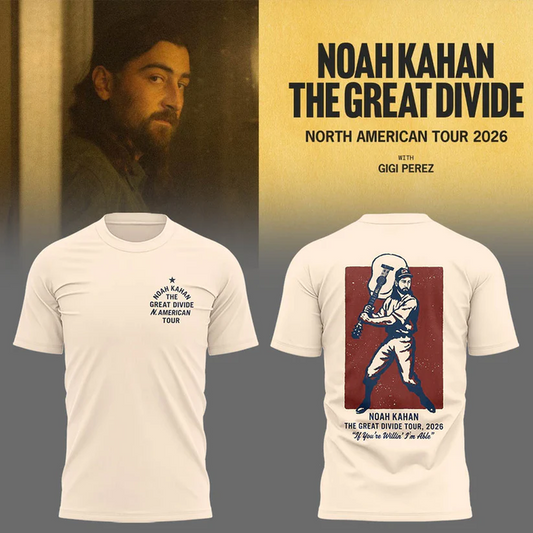 30. Noah Kahan North American -  The Great Divide Tour 2026 T-Shirt