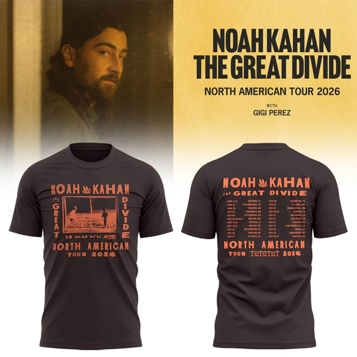 36. New Shirt Noah Kahan North American - The Great Divide Tour 2026 T-Shirt