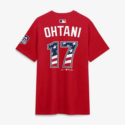 2026 All-Star Game Men's National League Shohei Ohtani Nike Red Name &amp; Number T-Shirt