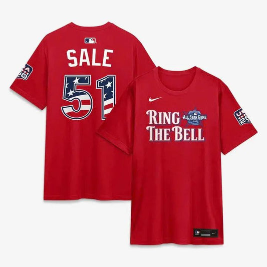 2026 All-Star Game Men's National League Chris Sale Nike Red Name &amp; Number T-Shirt