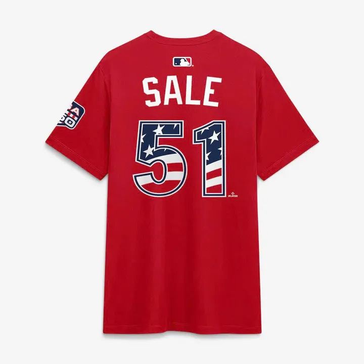 2026 All-Star Game Men's National League Chris Sale Nike Red Name &amp; Number T-Shirt