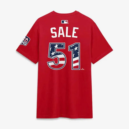 2026 All-Star Game Men's National League Chris Sale Nike Red Name &amp; Number T-Shirt