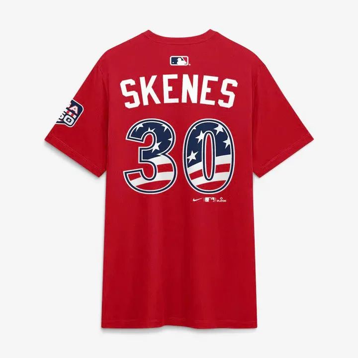 2026 All-Star Game Men's National League Paul Skenes Nike Red Name &amp; Number T-Shirt