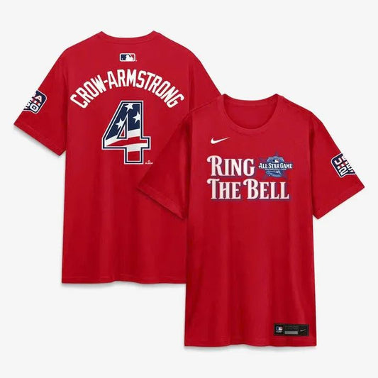 2026 All-Star Game Men's National League Pete Crow-Armstrong Nike Red Name &amp; Number T-Shirt
