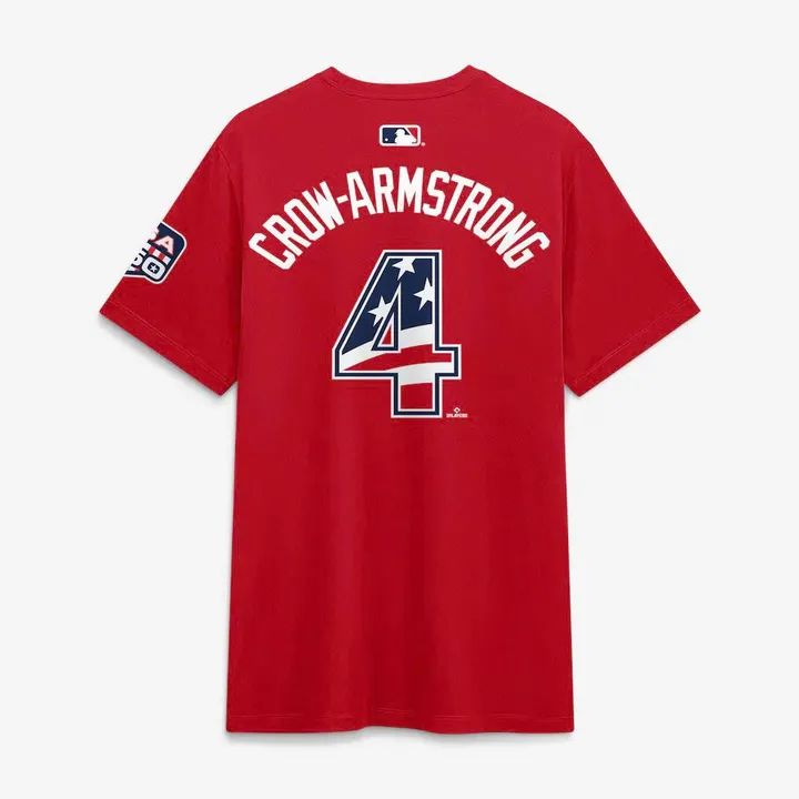 2026 All-Star Game Men's National League Pete Crow-Armstrong Nike Red Name &amp; Number T-Shirt