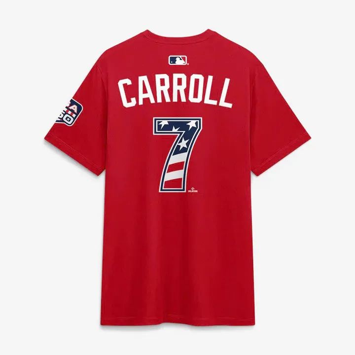 All-Star Game Men's National League Corbin Carroll Nike Red Name &amp; Number T-Shirt