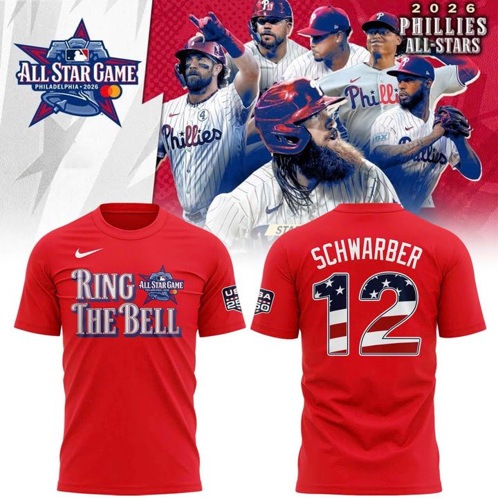 2026 All-Star Game Men's National League Kyle Schwarber Nike Red Name &amp; Number T-Shirt
