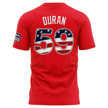 2026 All-Star Game Men's National League Jhoan Duran Nike Red Name &amp; Number T-Shirt