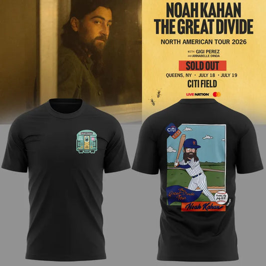 06. Exclusive Noah Kahan x New York Mets - The Great Divide Tour 2026 T-Shirt