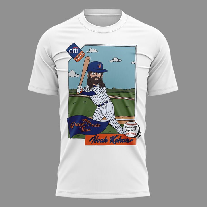 18. White Shirt 2026 Noah Kahan x New York Mets - The Great Divide Tour 2026 T-Shirt