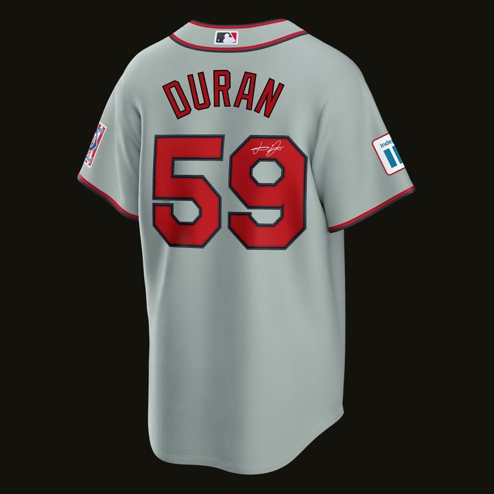 Jhoan Duran Philadelphia Phillies Nike 2026 Field of Dreams Stadium Jersey - Gray - Signature