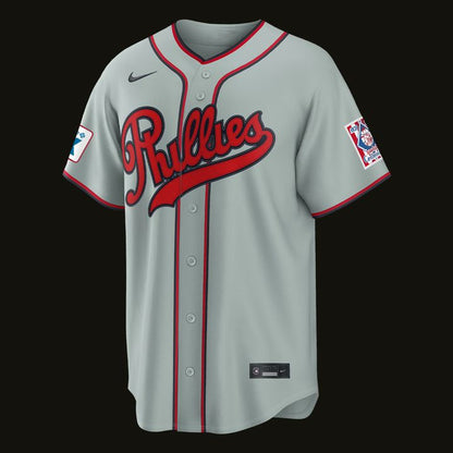 Philadelphia Phillies Nike 2026 Field of Dreams Stadium Jersey - Gray - Custom