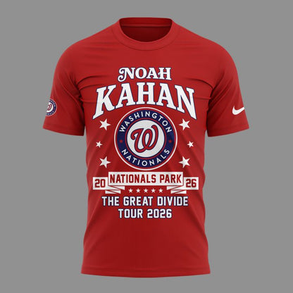 Special Shirt Noah Kahan x Washington Nationals - The Great Divide Tour 2026 T-Shirt