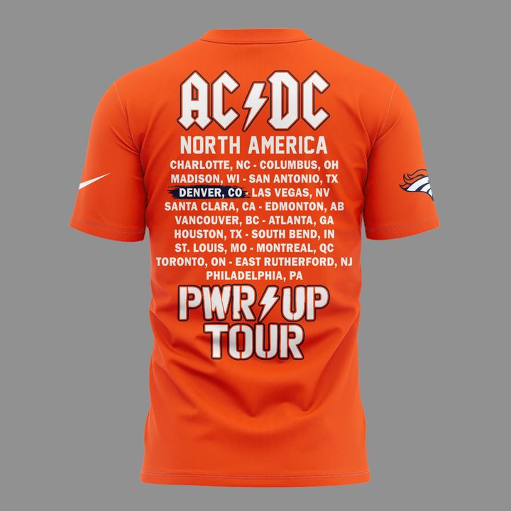 06. Newest Shirt AC/DC x Denver Broncos - Power Up Tour 2026 T-Shirt