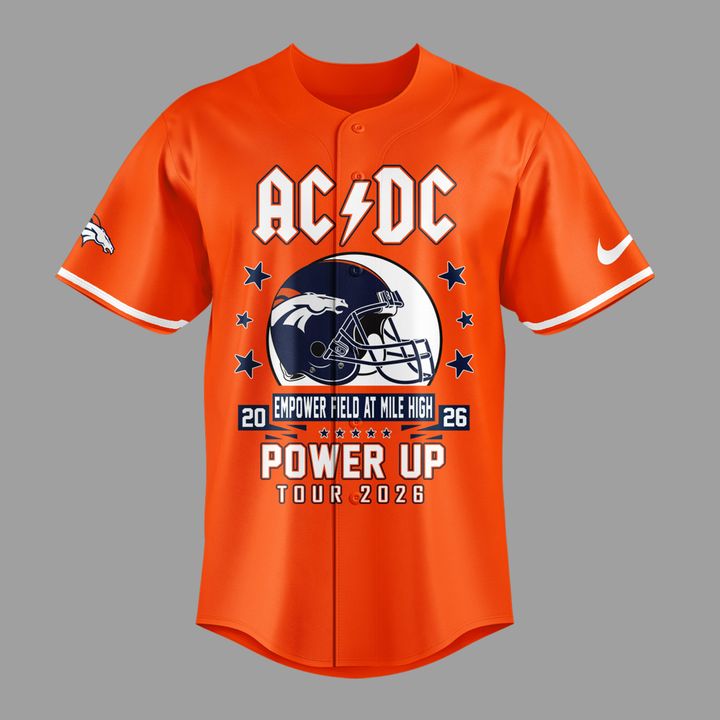 10. Perfect Shirt AC/DC x Denver Broncos - Power Up Tour 2026 Jersey