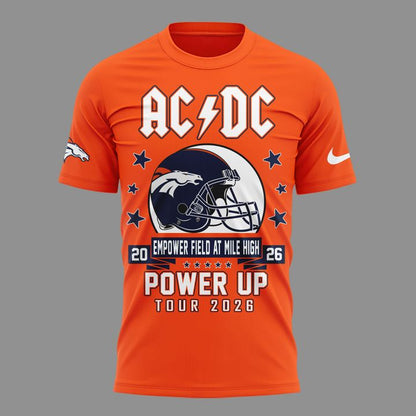 14. Special Shirt AC/DC x Denver Broncos - Power Up Tour 2026 T-Shirt