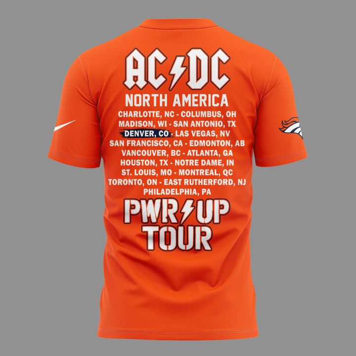 14. Special Shirt AC/DC x Denver Broncos - Power Up Tour 2026 T-Shirt