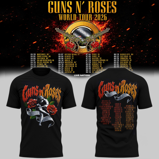 36. Special Guns N' Roses x NC State Football - World Tour 2026 T-Shirt