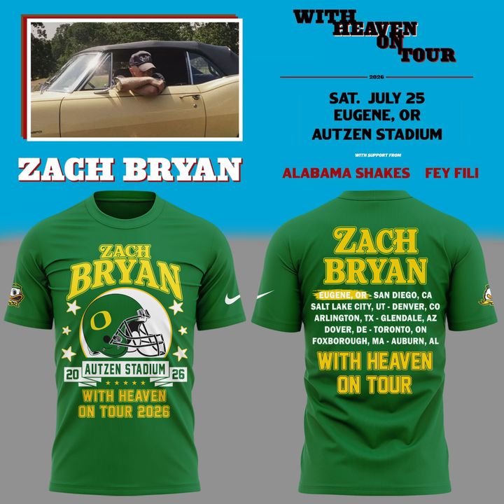 01. Pefect Shirt Zach Bryan x Oregon Football - With Heaven On Tour 2026 T-Shirt