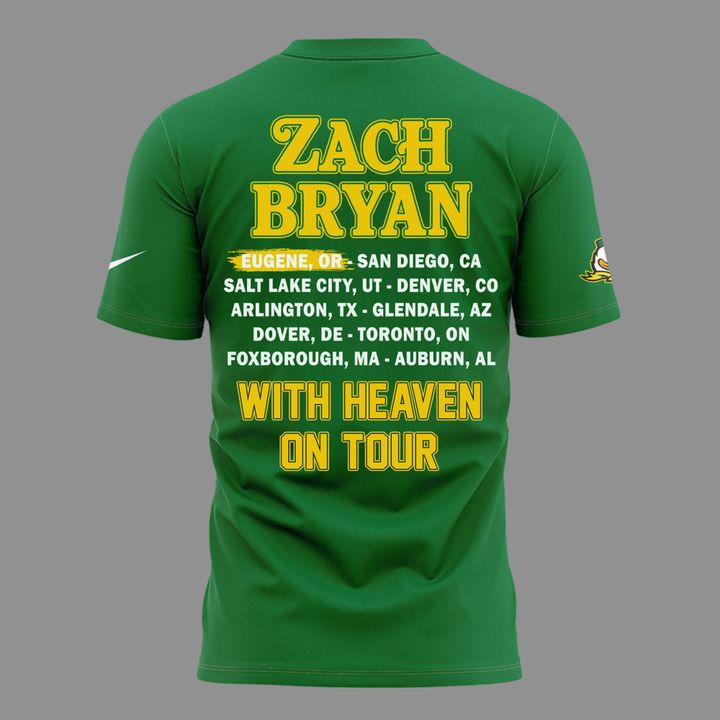 12. Special Zach Bryan x Oregon Football - With Heaven On Tour 2026 T-Shirt