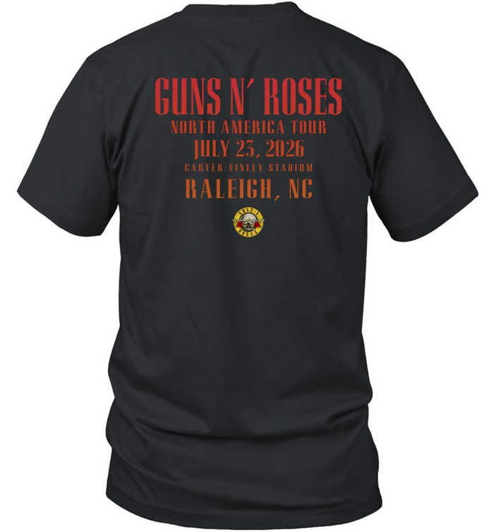 04.06. Guns N' Roses - World Tour 2026 At Carter-Finley Stadium T-Shirt