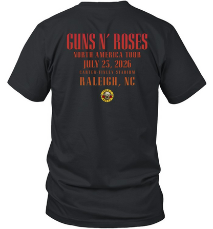 04.06. Guns N' Roses - World Tour 2026 At Carter-Finley Stadium T-Shirt