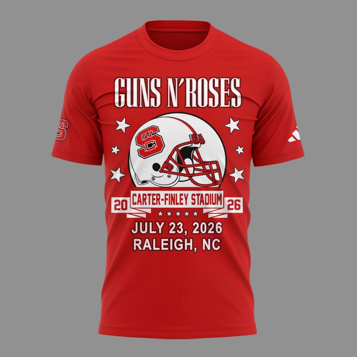 01. Guns N' Roses x NC State Football - World Tour 2026 T-Shirt