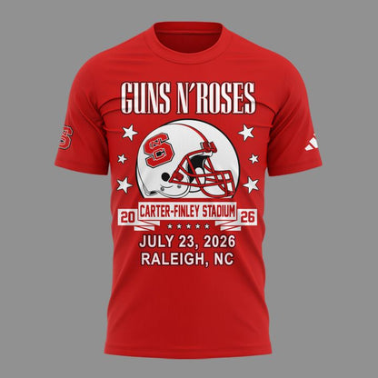 01. Guns N' Roses x NC State Football - World Tour 2026 T-Shirt