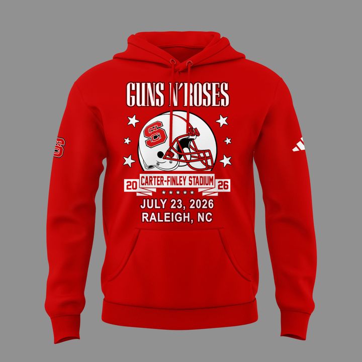 09. New Hoodie Guns N' Roses x NC State Football - World Tour 2026 Hoodie