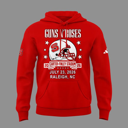 09. New Hoodie Guns N' Roses x NC State Football - World Tour 2026 Hoodie