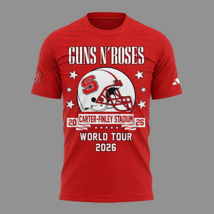 05.10. Guns N' Roses x NC State Football At Carter-Finley Stadium - World Tour 2026 T-Shirt