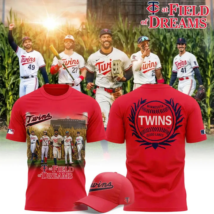 Unisex Red Minnesota Twins 2026 Field of Dreams Game T-shirt