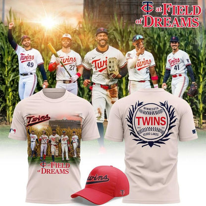 Unisex Cream Minnesota Twins 2026 Field of Dreams Game T-shirt
