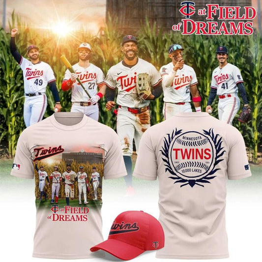 Unisex Cream Minnesota Twins 2026 Field of Dreams Game T-shirt