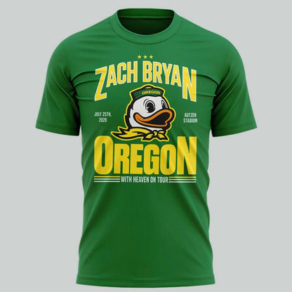 Special 2026 Zach Bryan x Oregon Ducks T-Shirt - Green