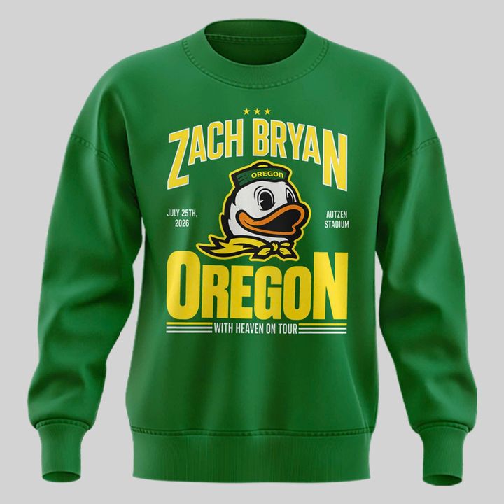 Special 2026 Zach Bryan x Oregon Ducks Sweatshirt - Green