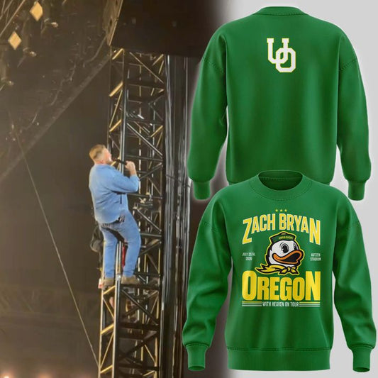 Special 2026 Zach Bryan x Oregon Ducks Sweatshirt - Green