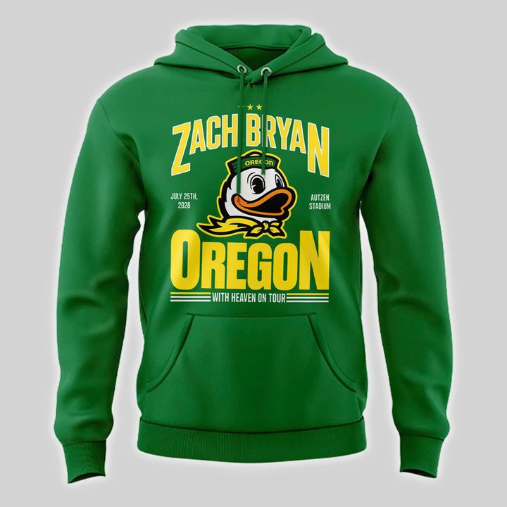 Special 2026 Zach Bryan x Oregon Ducks Hoodie - Green