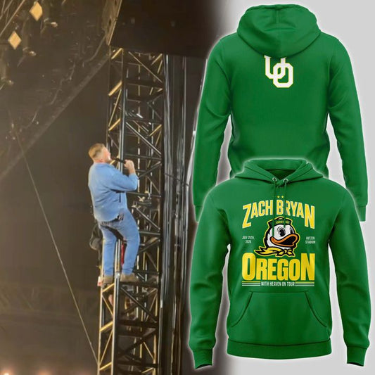 Special 2026 Zach Bryan x Oregon Ducks Hoodie - Green