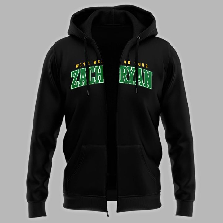 Special 2026 Zach Bryan x Oregon Ducks Zip Hoodie -