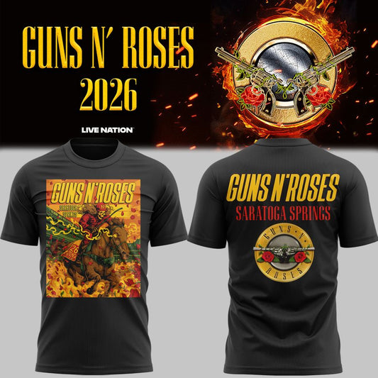 Newest Shirt Guns N' Roses - Saratoga Springs, NY Event Shirt - World Tour 2026 T-Shirt