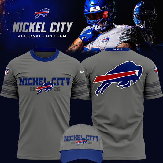 Gray Buffalo Bills Nickel City Game Tee