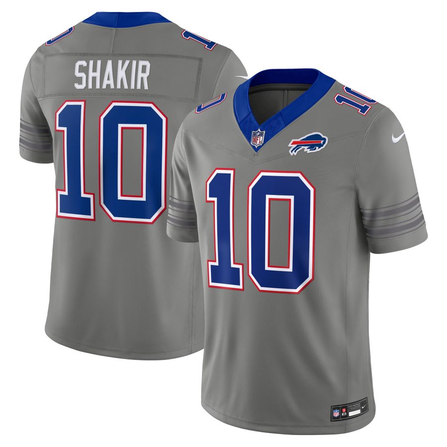 Khalil Shakir Gray Buffalo Bills Nickel City Vapor F.U.S.E. Stitched Limited Jersey